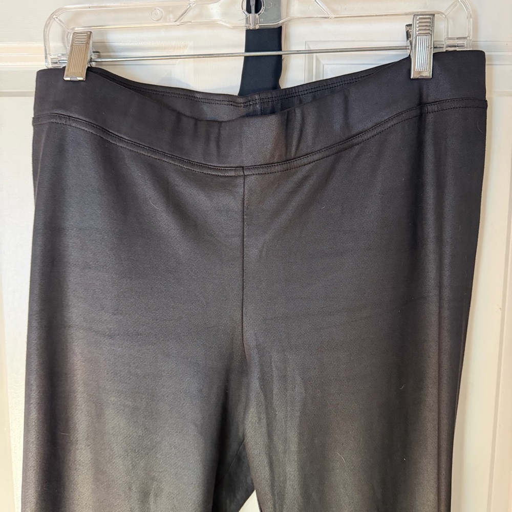 Hale Bob size large dark brown leggings great fabric ultra suede like NWOT